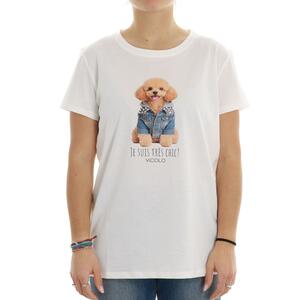 T-SHIRT STAMPA DOG BIANCO
